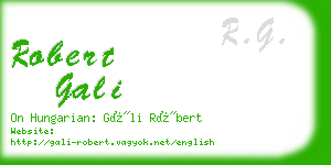 robert gali business card